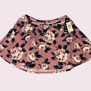 BNWT Torrid High-Rise Long Skater Swim Skirt With Brief Purple  Floral Size 1